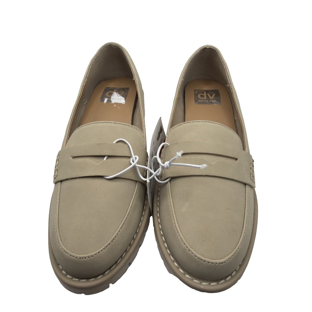 DV by Dolce Vita Ladies' Size 6.5 Lug Loafer Shoes Tan Cream NEW W TAGS NO BOX